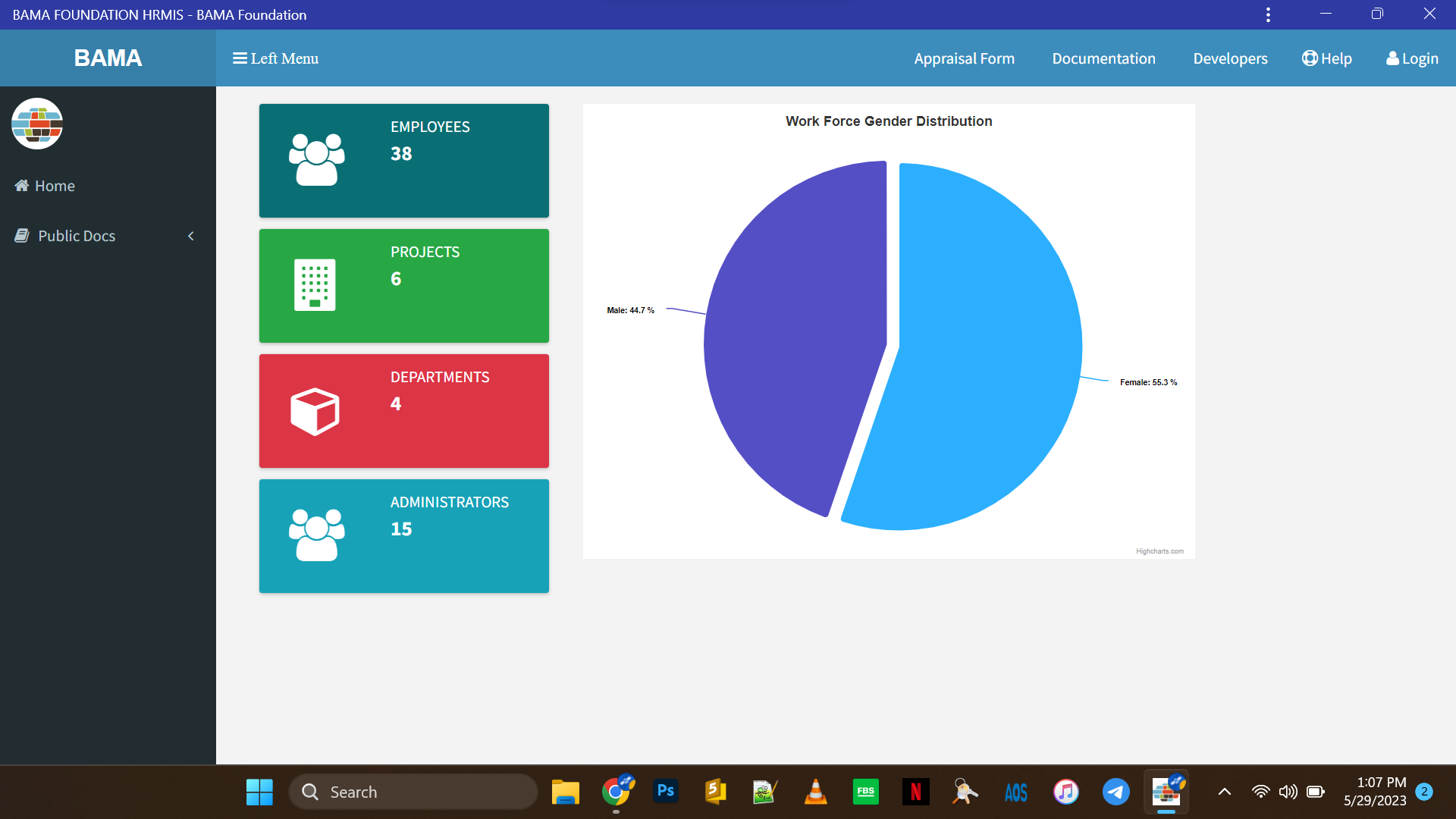 HR MIS Screenshot 1